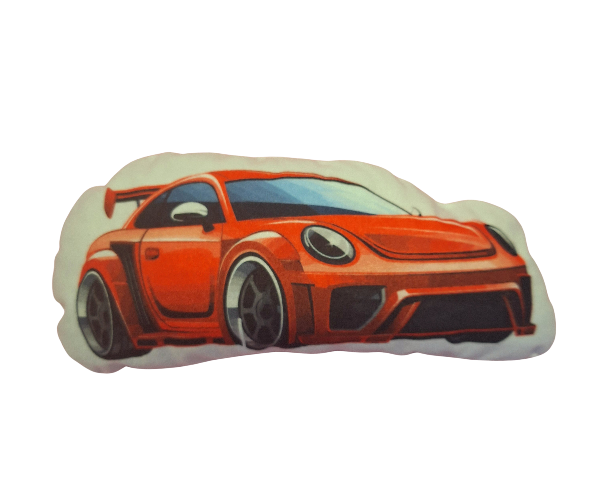 3D mazlící polštářek "Červené auto"