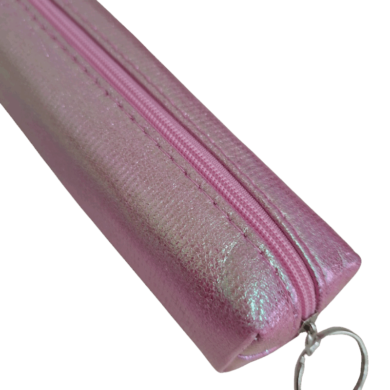 Metalický penál / kosmetická taštička "růžová"