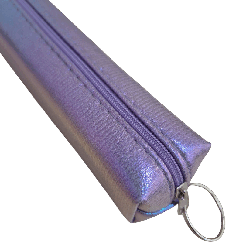 Metalický penál / kosmetická taštička "fialová"