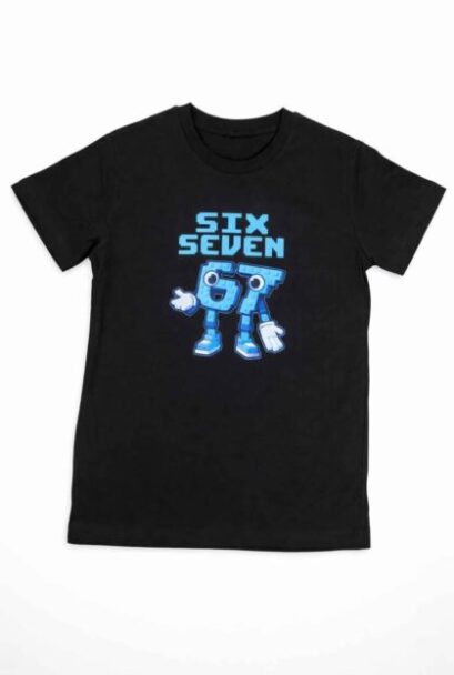 Dětské tričko "six seven" černé